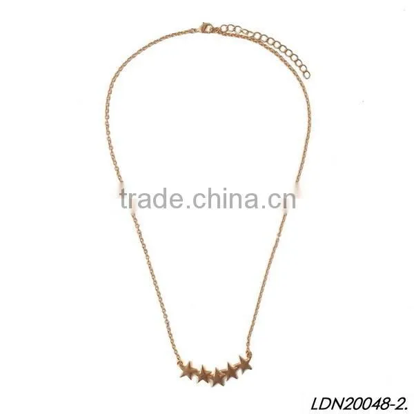 Small Star Gold and Silver Pendant Necklace photo-2