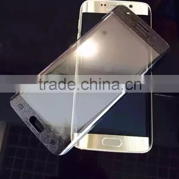 2015 Hot Selling High Quality Factory Prices Colorful Curved Full Screen Tempered Glass Screen Protector for Samsung S6 Edge photo-2