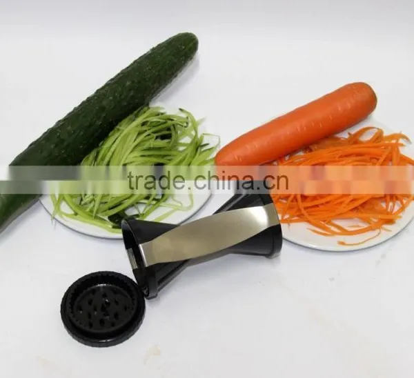 Green Black Stainless Steel Spirelli Spiral Slicer Spiral Vegetable Slicer as Seen on TV photo-5