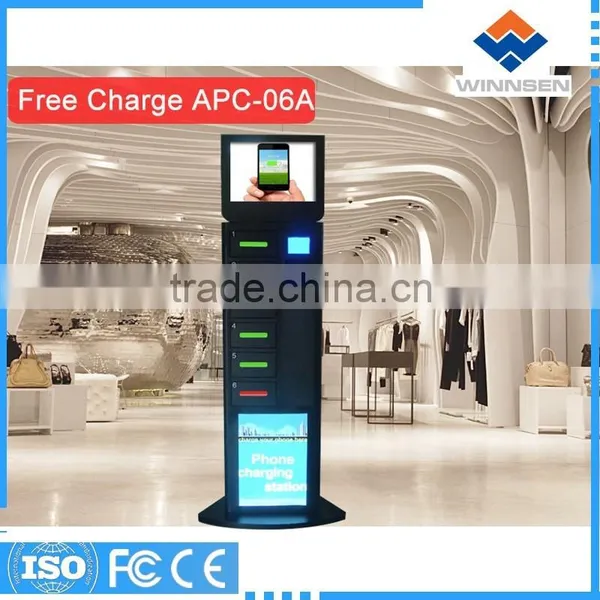 6 Lokcers Cheap Fast Charge Wifi Universal Cell Phone Charging Tower/ Battery Emergency Mobile Phone Charger APC-06A photo-5