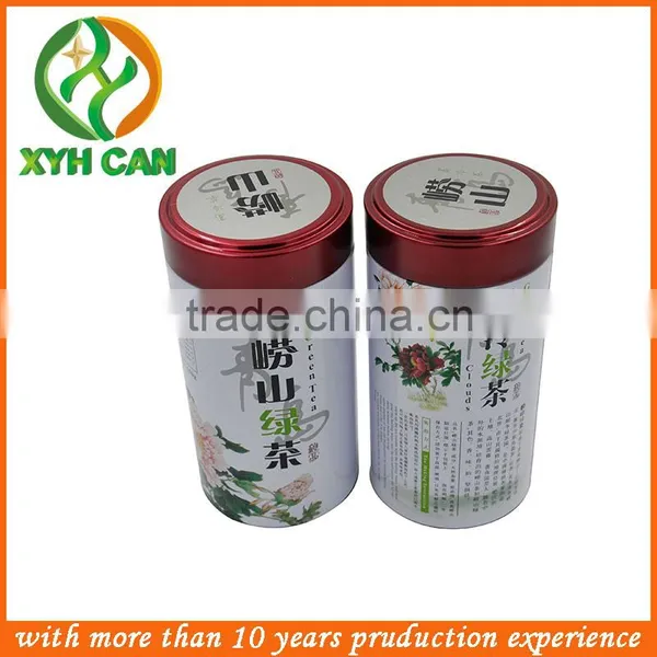 Food Grade Tall Round Tin Can Tea Caddy