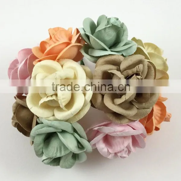 4 Colors, Large Handmade Mulberry Paper Flower, Wedding Party, Scrap-booking Crafts R60