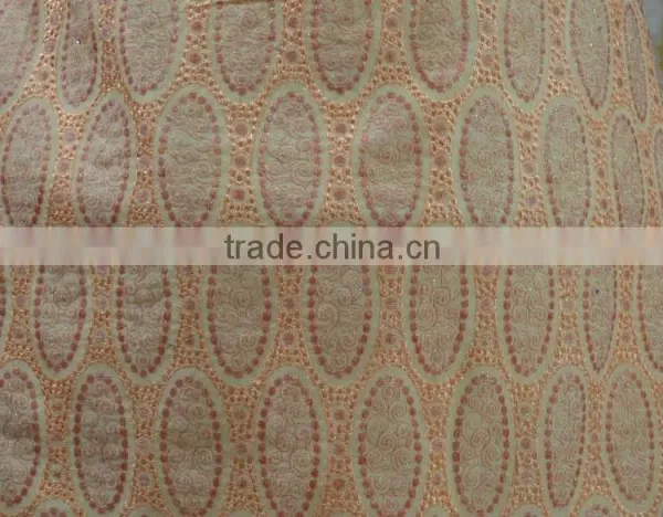 Beautiful Party Dress Custom Embroidery Fabric Combed Cotton Fabric Designer Dress photo-2
