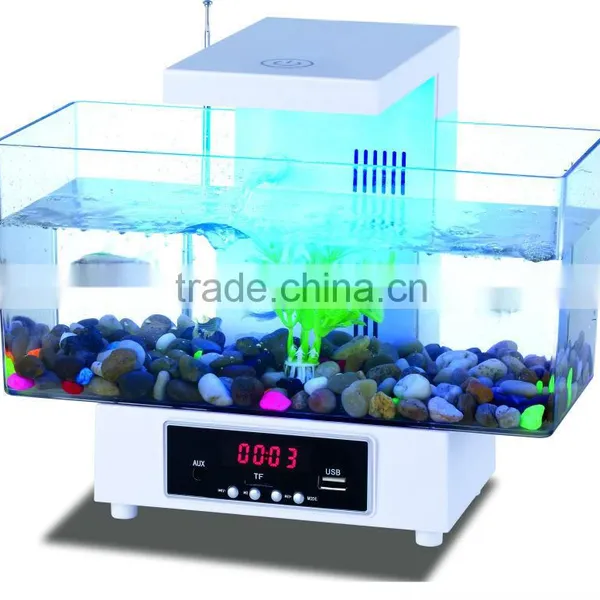 Fashionable USB Desktop Aquarium With TF Card Reader & Speaker