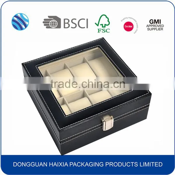 Pu Watch Box Display Box With Clear Window photo-3