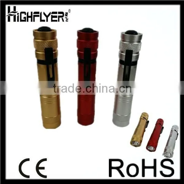 Flashlights Type and Dry Battery Power Source Promotional Pen With 3W Led Light