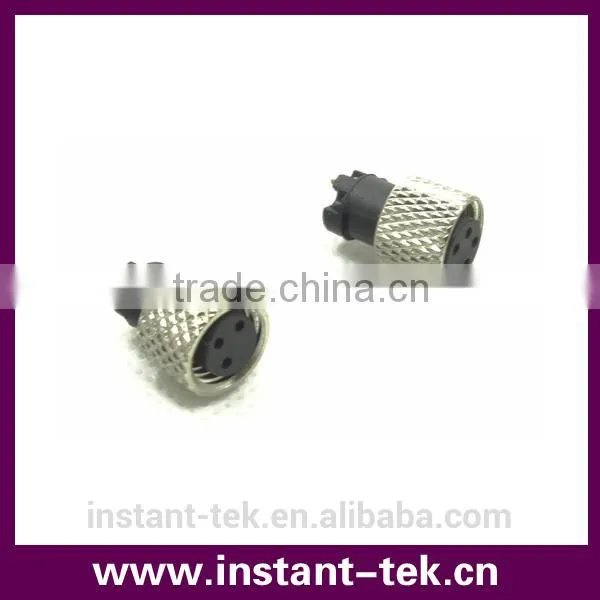 INST M8 Female Male Angle 90 Degree Cable Mould 4pin Circular Ip67 Waterproof Connector photo-5