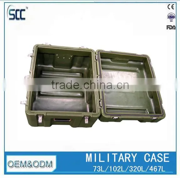 73L Army Green Plastic Equipment Case, Military Hard Case With Handle Quality Choice photo-2