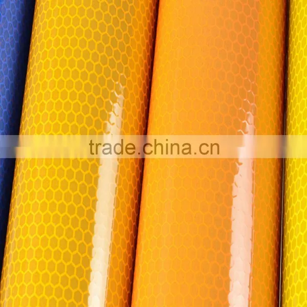 EN12899 Adhesive Reflective Sheeting Yellow Color PVC for Road Sign photo-2