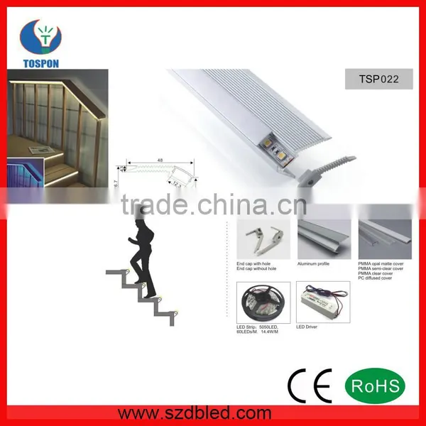 TSP024 Step/Stair Led Aluminum Profile Led Heatsink Aluminum Profile for Led