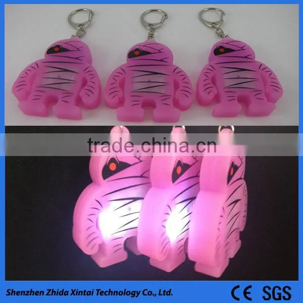 Funny Shape Silicone Led Light Keychain for Women photo-3