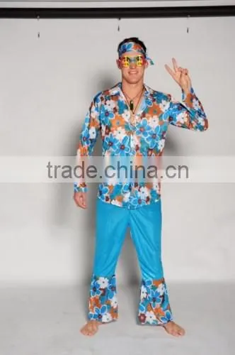 Wholesale Long Bohemian Hippie Pants Dresses Mens Costume Fashion Indian Hippie Clothing With Glasses and Headbands photo-2