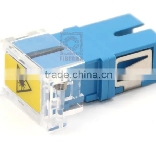 SC SX Fiber Optical Adapter With Side Transparent Shutter Made in P.r.c.