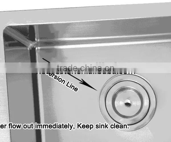 High Quality Stainless Steel Kitchen Designs Undermount Single Bowl Handmade Kitchen Sink photo-3