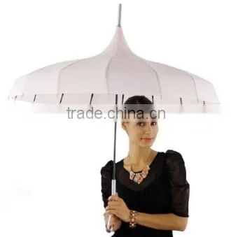 16 Ribs Pagoda Umbrella of Lady Rain Umbrella photo-2