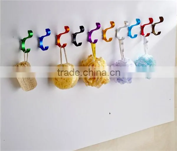 Aluminum Multicolor Wall Hook / Towel Hanging Holders Robe Hooks Metal Coat Hook for Home Decor photo-4