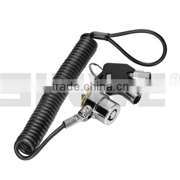 High security computer laptop spring coil lock