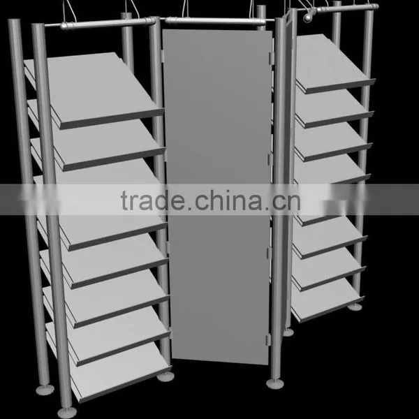Metal Design Book Shelf, Retail Metal Fashion Shelves for Book Stores, Book Store Fixtures