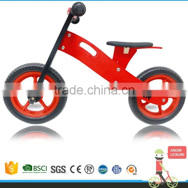 2017 NEW Wood Pink Childrens Wooden Balance Bikes