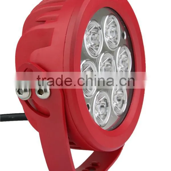 Lowest Price 70W SQ RED LED Work Light Voltage 12/24V Spot Flood Beam Led Worklight for Offroad Suv Cars photo-4