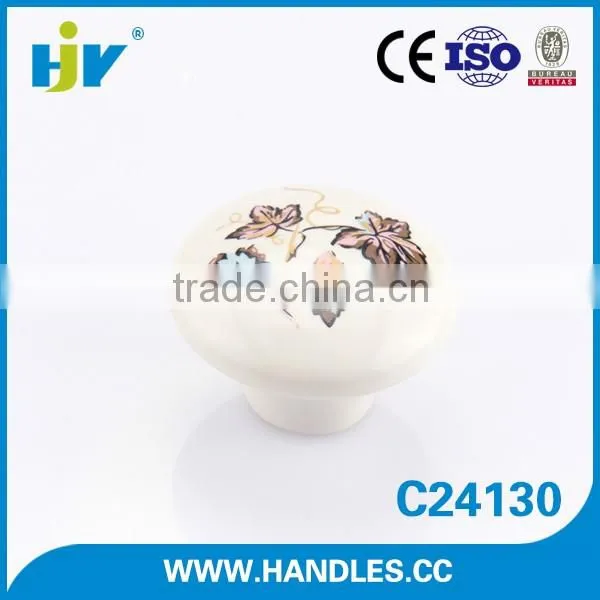 Competitive Price furniture cabinet hand painted ceramic knobs