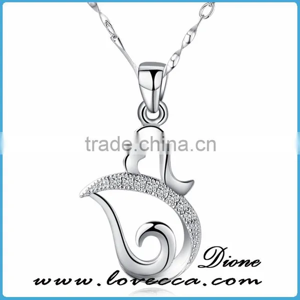 New Wholesale Best Price Bat Silver Crystal Sterling Silver Pendant Necklace photo-5