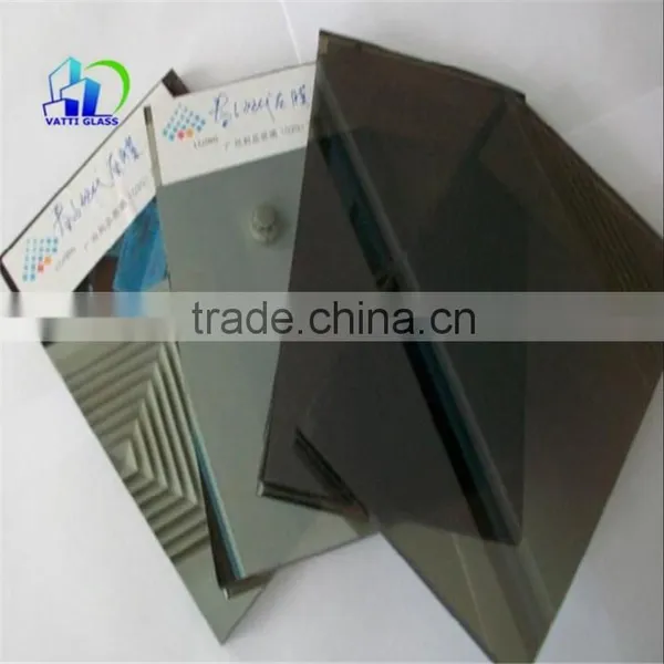 Living Room Decorative Gold Reflective Glass Gold Mirror Coating Glass 6mm Reflective Glass Door photo-3