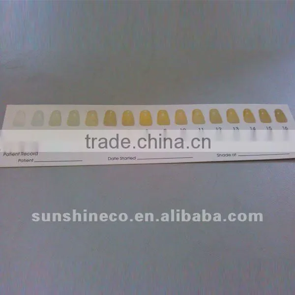 Customized Paper Shade Guide/ 16 Colors/teeth Shade Guide/private Label Teeth Shade Guide/ Paper Teeth Shade Guide