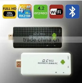 QC802 - Quadcore CPU 1.6GHz 2G RAM+8G Nand - Android4.2 Quad Core RK3188 Smart TV Dongle