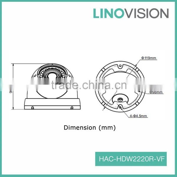 Water-proof 2.4MP Vari-focal 1080P Dome HDCVI Camera With 30m IR LED photo-2