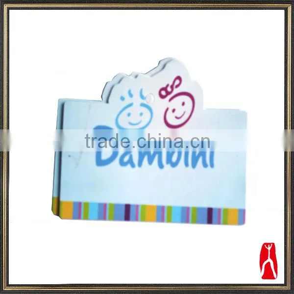 Directly factory abnormity garment tag headers printed