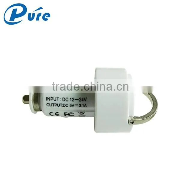 CE RoHS FCC Popular 5V 2.1A Output ABS/PC Dual Usb Car Charger With Indication Light photo-5