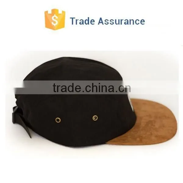 Custom 5 Panel Caps Snapback Hat With Suede Brim 5 Panel Cap photo-2