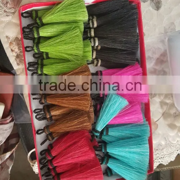 Pure Handmade Colorful Horsehair Tassels With a Clip With 100% Real Horse Hair photo-6