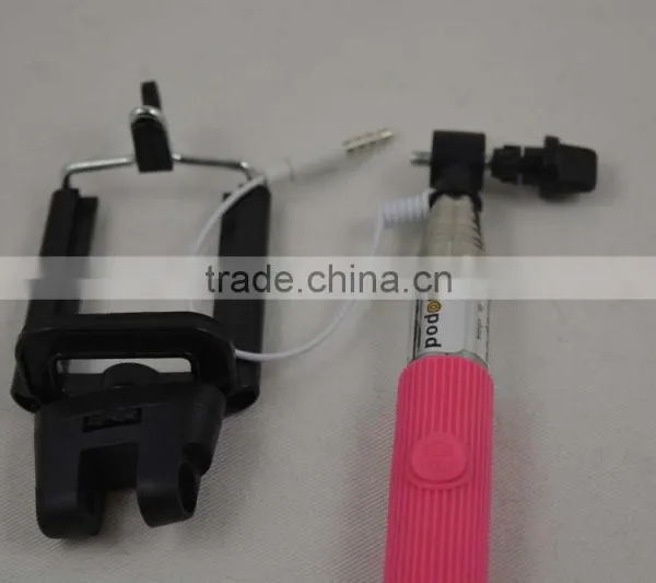 Self Timer Wired Selfie Holder Universal Retractable Camera Selfie Stick Adjustable Handheld Monopod Mount Holder for IPhone 5 5 photo-2