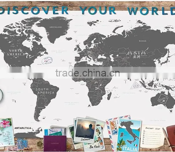 Scrape Map World Map Personalized Scrape off XL Size Unique and Large World Map Poster With a Layer AMA-16 photo-4