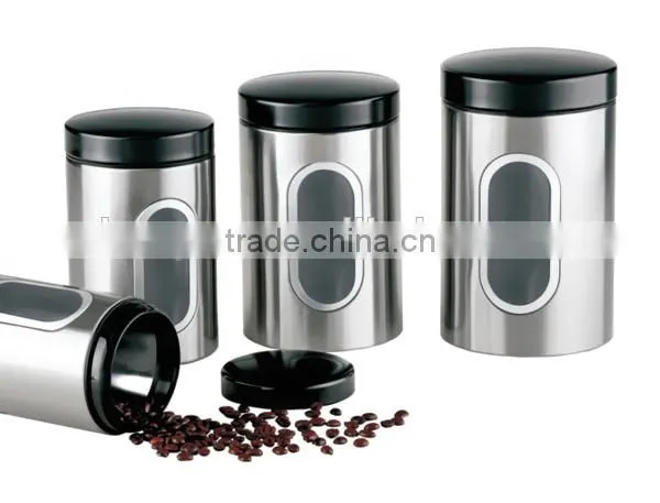 Stainless Steel Storage Airtight Coffee Canister Set photo-2