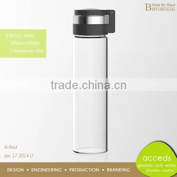 500ml Borosilicate Juice Drinking Bottle With Handle Strip photo-5