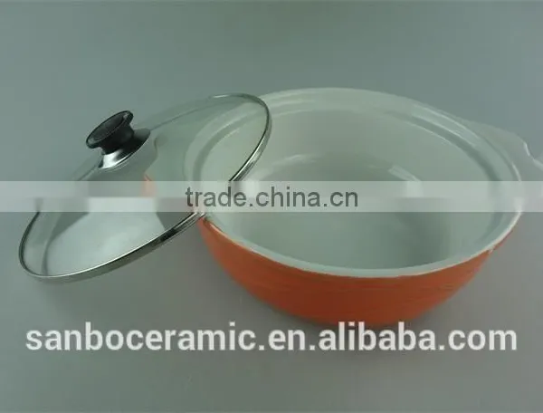 Ceramic Pots for Cooking Color Glazed With Glass Lid Cooking Pot Sets photo-6