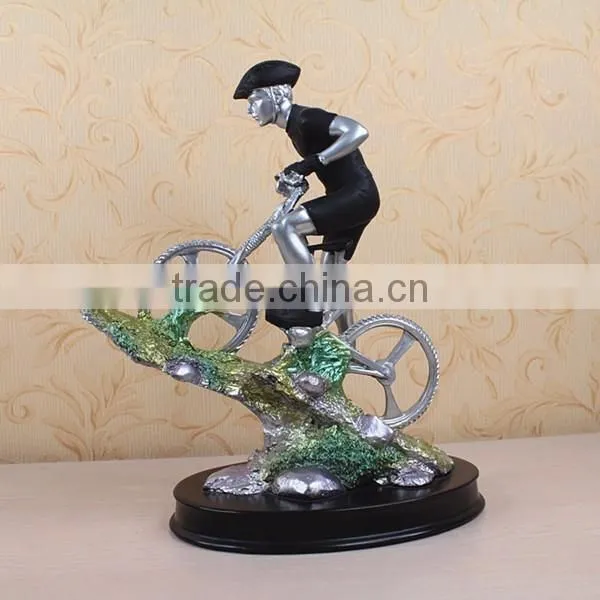 Wholesale Resin Model Racing Bicycle Player Scultpture Sports Medal photo-4
