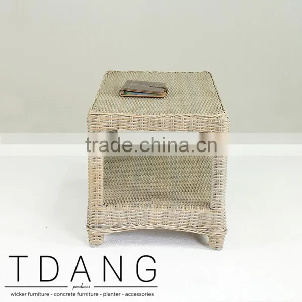 Driago Brown Wicker Table - Outdoor Wicker Table photo-2