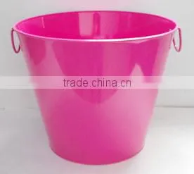 Tin Ice Bucket in Red Color photo-3