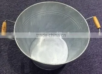 Bucket (White Washing With Wooden Handle) Big Size ,MSO-172 photo-2