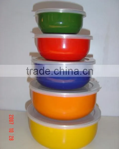 Enamel Storage Bowl Mixing Bowl Salad Bowl Food Container photo-4