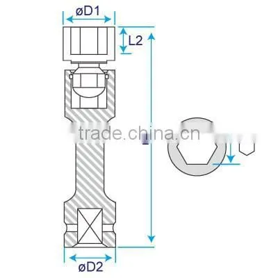 Long Impact Universal Bit Socket for Internal Hexagonal Screws photo-5