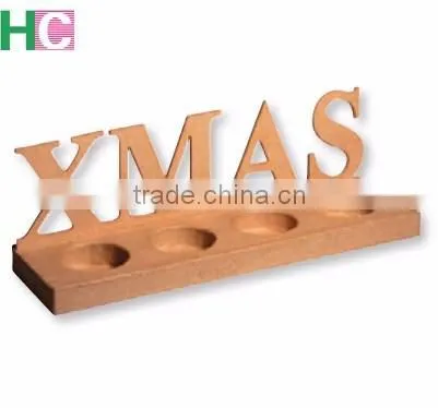 2016 MDF Carved Candle Holders for Christmas photo-2