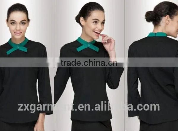 2017 ZX Fashion Design Western Fast Food Restaurant Uniform Cheap Price photo-2
