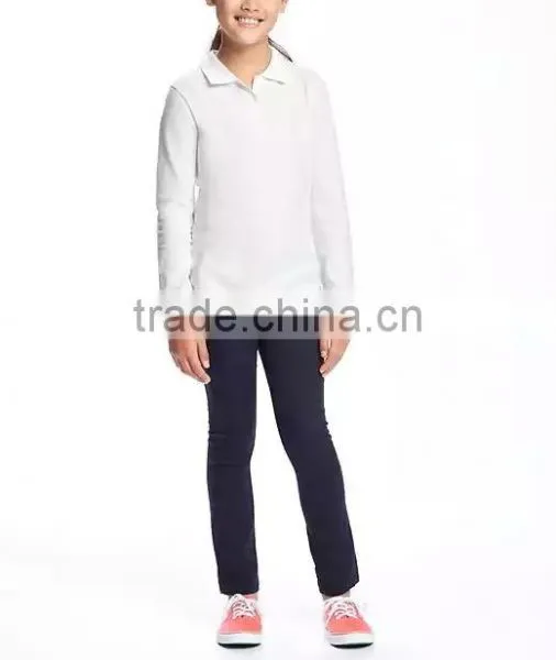 Mulit-color School Pique Uniform Polo Shirts Design With Pictutures Kids Wear HSs5251 photo-6