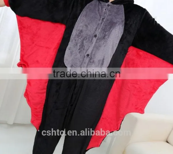 Flannel Cartoon Adult Animal Jumpsuit Animal Pajamas Jumpsuit Bat Design photo-6