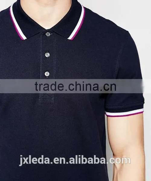 Customize Men Short Sleeve 100% Cotton Pique Dry Fit Sports Golf Polo Shirt photo-3